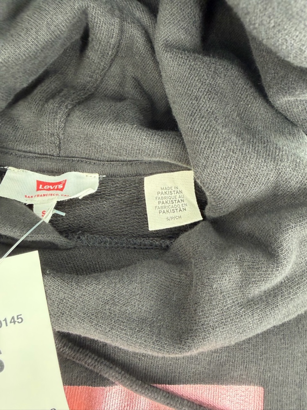 Levi's Womens Metallic Logo-Print Graphic Pullover Hoodie Black - Picture 9 of 15